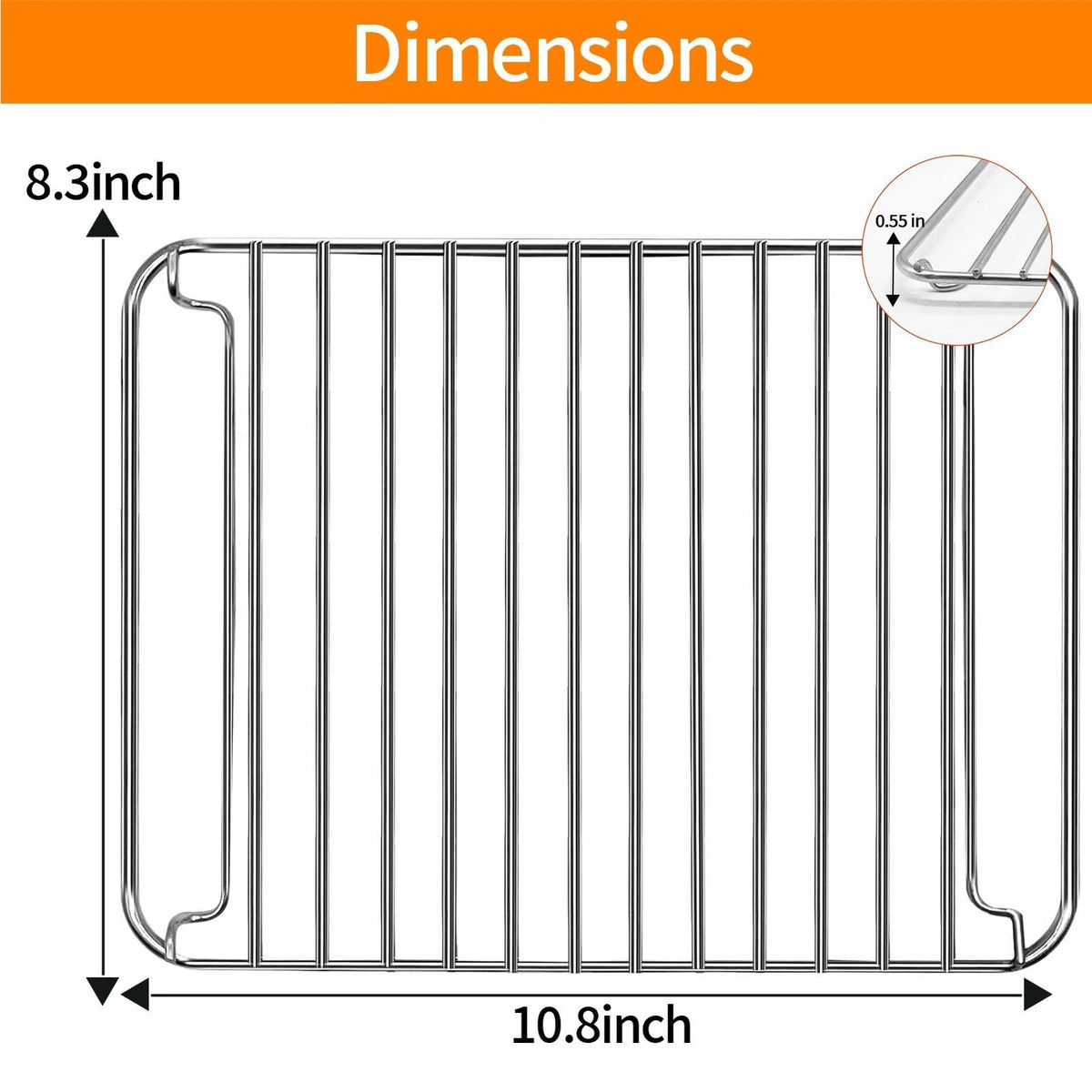 GWYXC Countertop Toaster Oven Replacement 10.8''x8.3'' Rack For 4 Slice