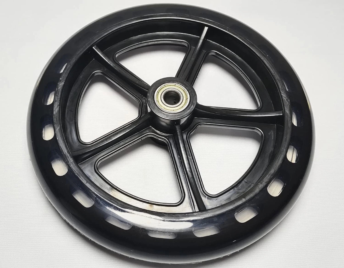 knee walker scooter replacement wheels,7.5 Inch 7 5 inch, Black+Transparent