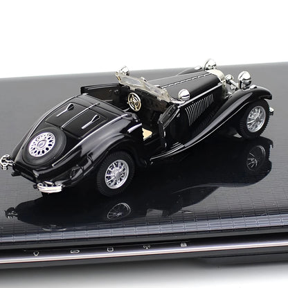 1:28 Scale Pullback Diecast Metal Antique Classic Length 6.5in/16.8cm, Black