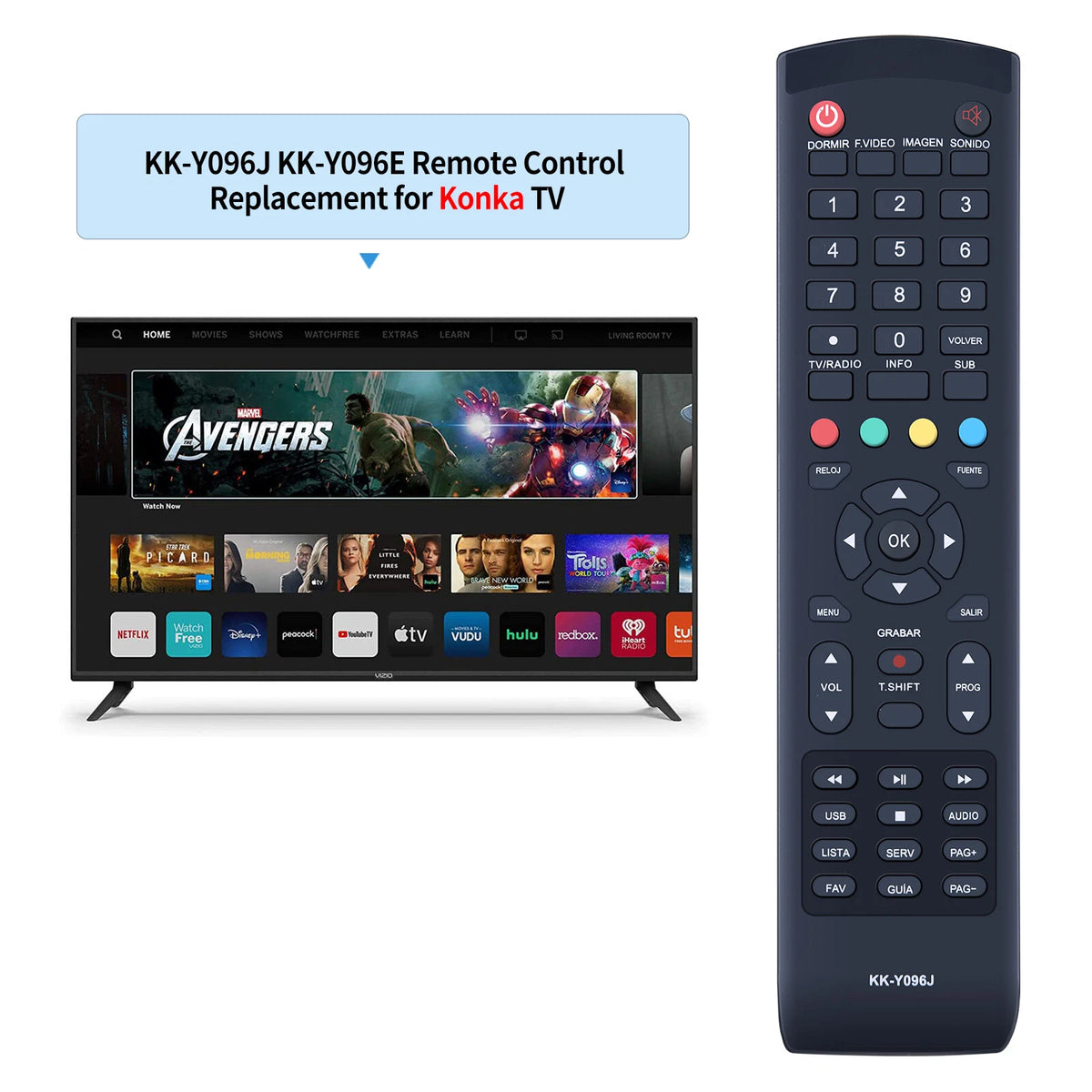Replacement Remote Control For konka LCD TV KK-Y096J KK-Y096E
