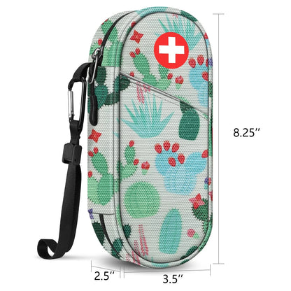 SITHON EpiPen Medical Carrying Case Insulated, Travel Small, Z-Cactus