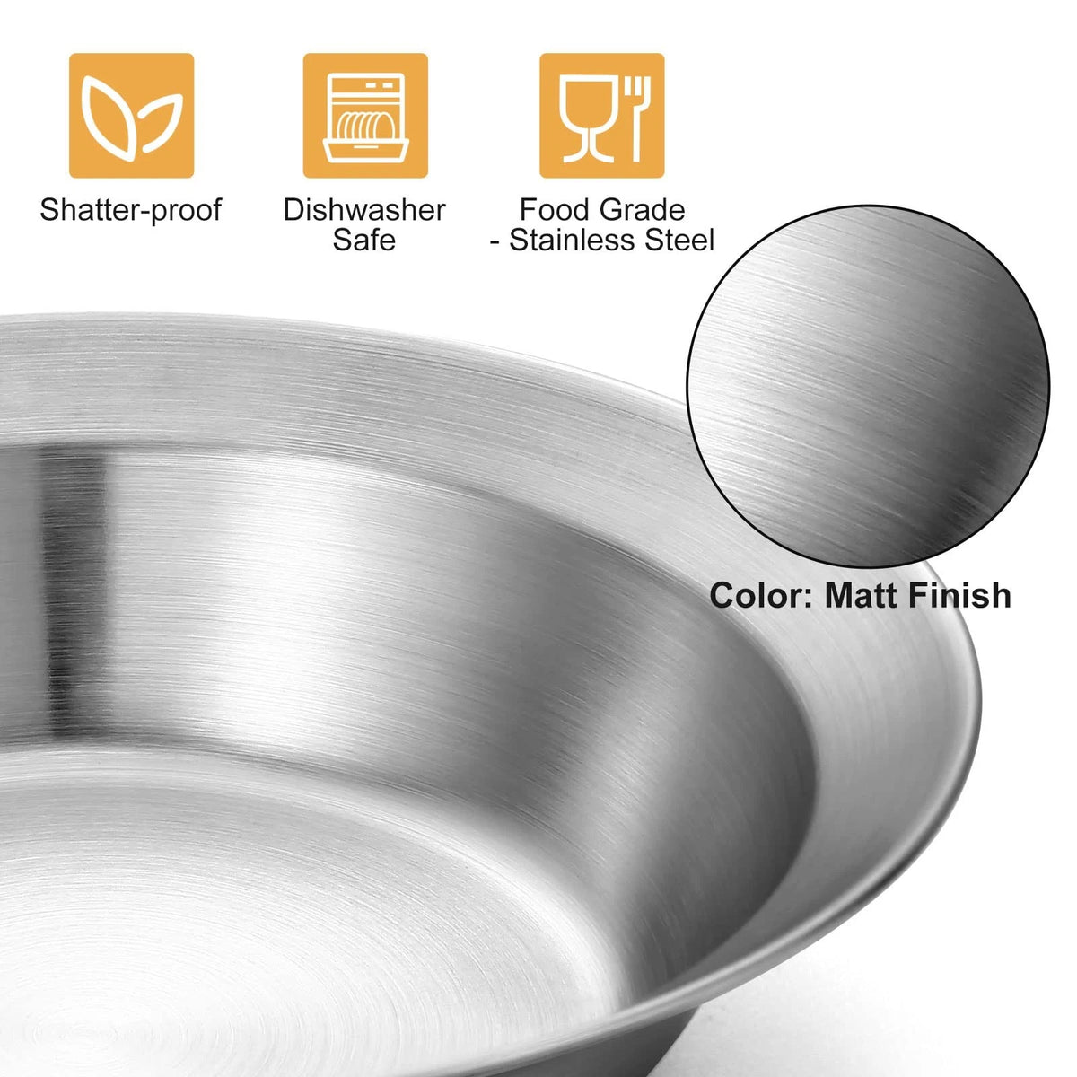 Odoland Stainless Steel Camping Mess Kit for Family & 1 1 Person Set, Silver