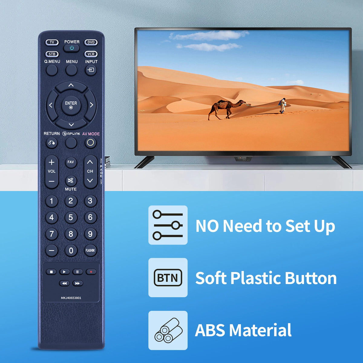 MKJ40653801 Remote Control For LG TV 37LG30-UD 37LG50 37LG50-UA 37LG50-UG 37LG60