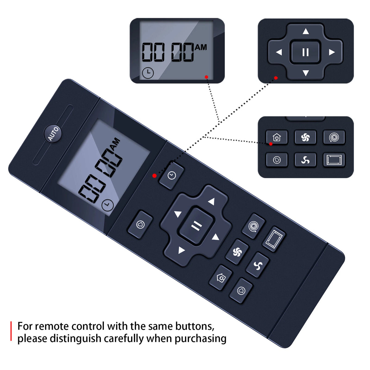 Replacement Remote Control For CleanMate RV500 Robot Vacuum Cleaner