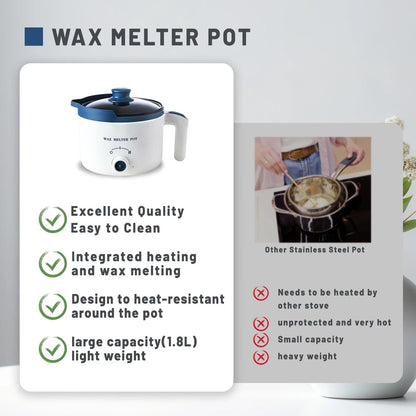 Ksedcon Electric Wax Melter for Candle Making wax melting pot kit 1pcs, white