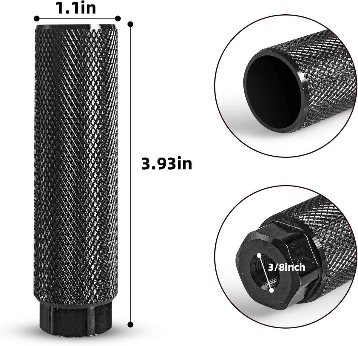 BMX Pegs, 2PCS Aluminum Alloy for Stunt Accessories Black