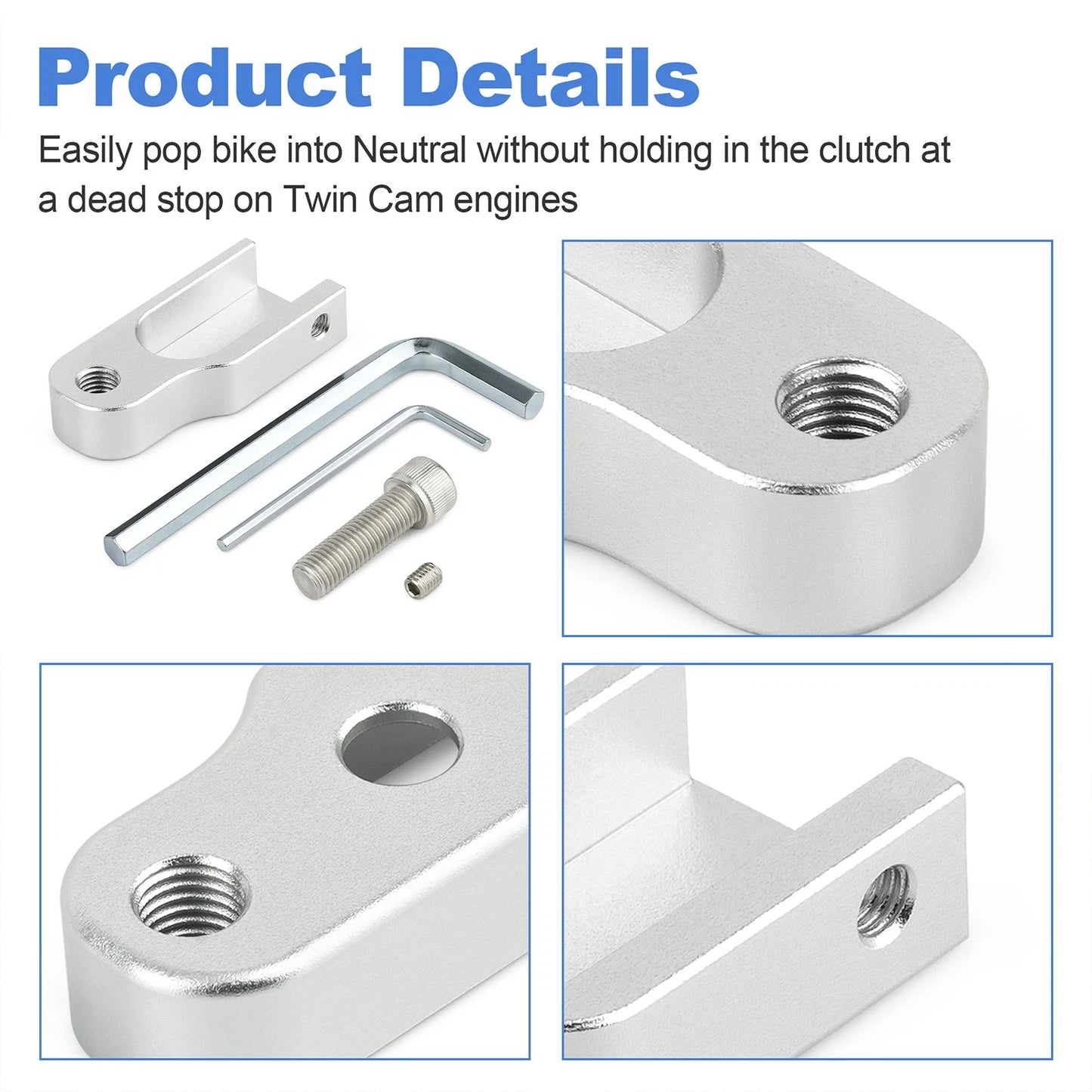 Neutral Shift Bracket Kit For Harley-Davidson Twin Cam 1999-2007 Silver