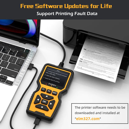 ZMOON ZM201 Professional OBD2 Scanner Diagnostic Tool, Enhanced Check yellow