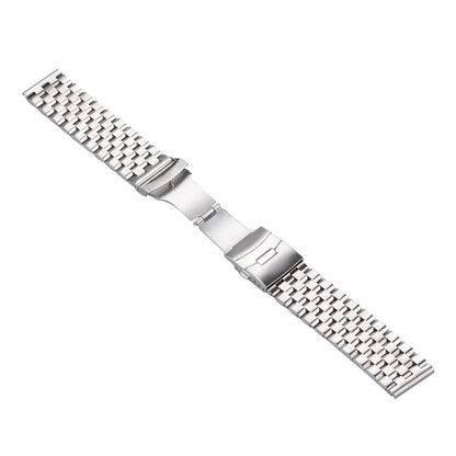 Silver 22mm Width Watch Band Strap Bracelet Link Solid Watchband Replacement.