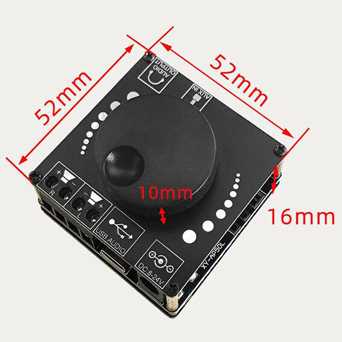 XY-AP50L Mini Portable Bluetooth 5.0 Wireless Stereo Audio Amplifier Board