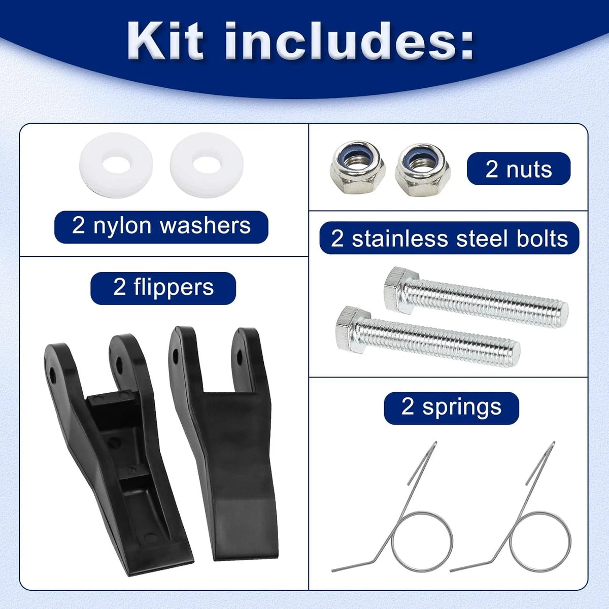 29-1 Extension Ladder Lock Flipper Kit for Werner/Louisville/Keller Silver