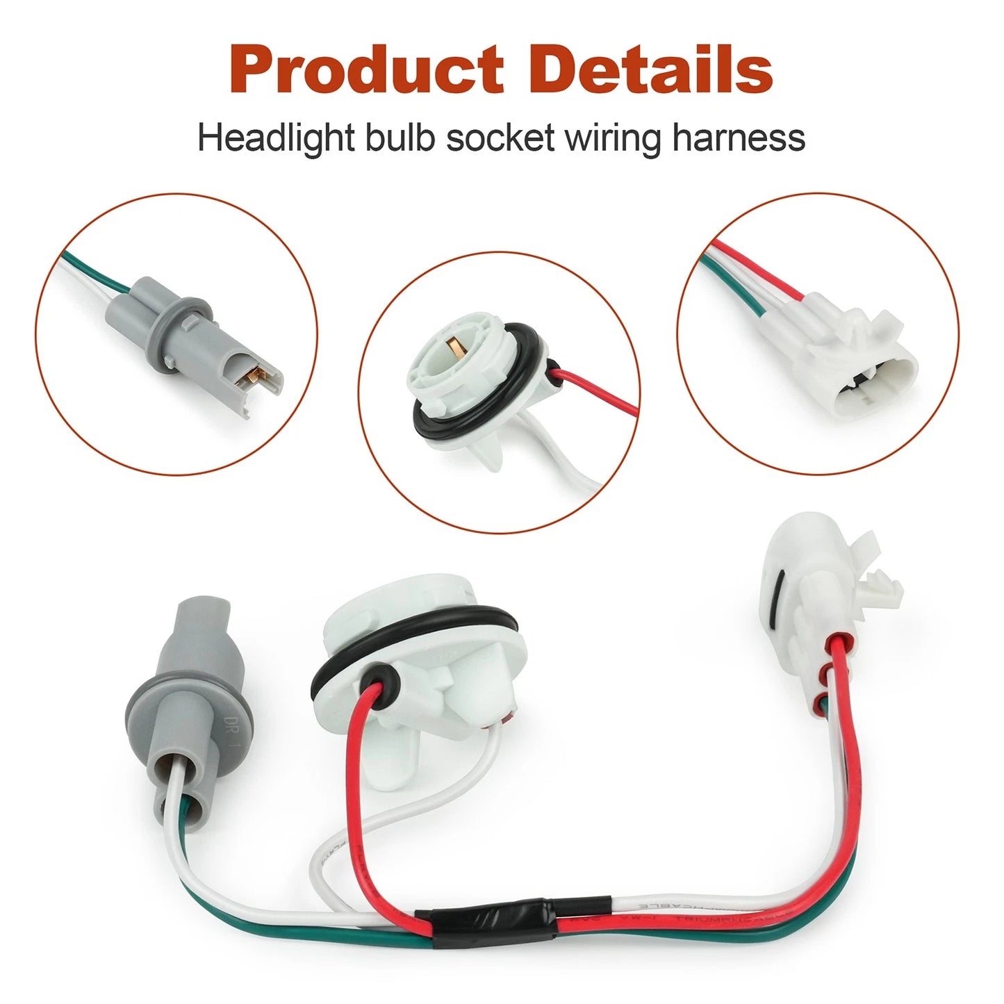 Headlight Bulb Socket Wiring Harness For Toyota 4Runner 2006-2009 81125-35440