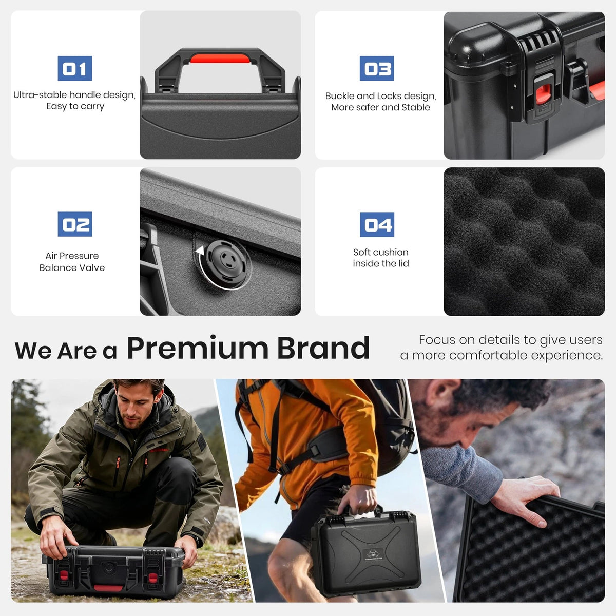 STARTRC Dual Layer Waterproof Hard Case for DJI Mini 5 Pro Drone,