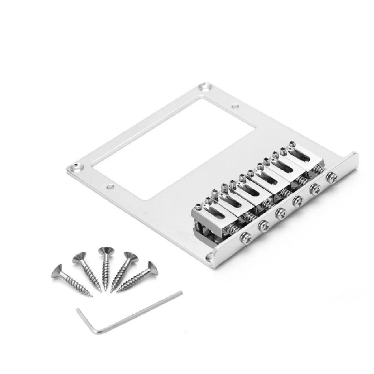 Durable 6 String Hardtail Bridge With Wrench Screws For Tele Telecaster Guitar