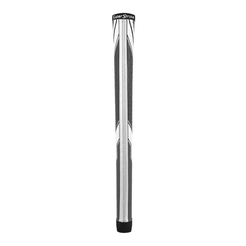 SuperStroke Traxion Tour Golf Club Grip, Midsize, White/Gray