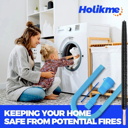 Holikme Upgraded 2 Pieces Dryer Vent Cleaner Kit Compatible with Most Blue