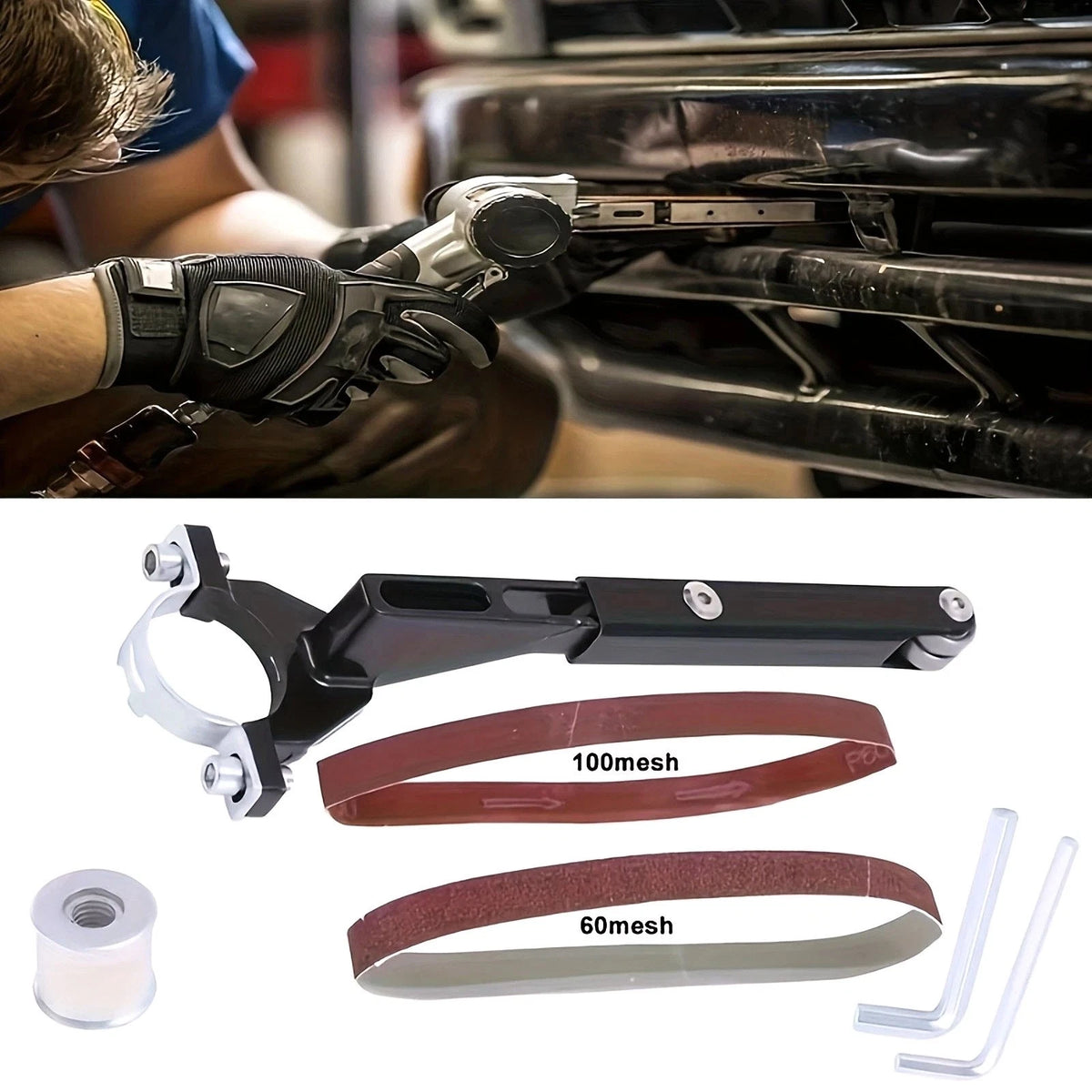 Angle Grinder to Sander Belt Adapter Unit For Metal Wood Sanding Polishing Kit