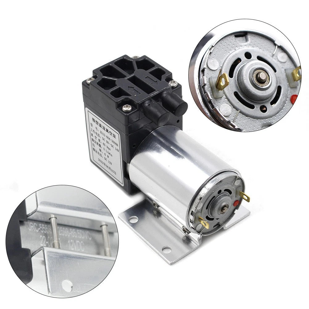 12V 5L/mi 65-120kpa Mini Vacuum Pump High Pressure Suction Diaphragm Pump Holder