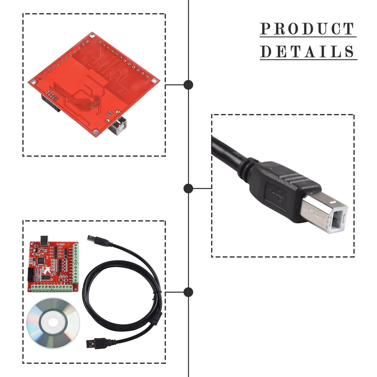 Plug&play CNC USB Breakout Board 4 Axis Interface Driver Controller For MACH 3