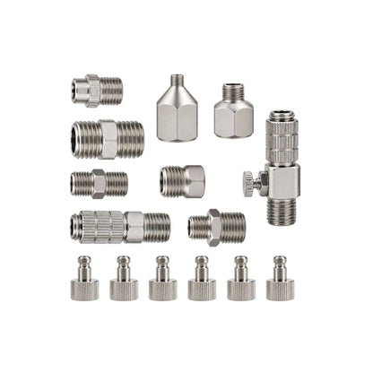 15X Professional Airbrush Adapter Kit For Air Compressor Rustproof Connector Set