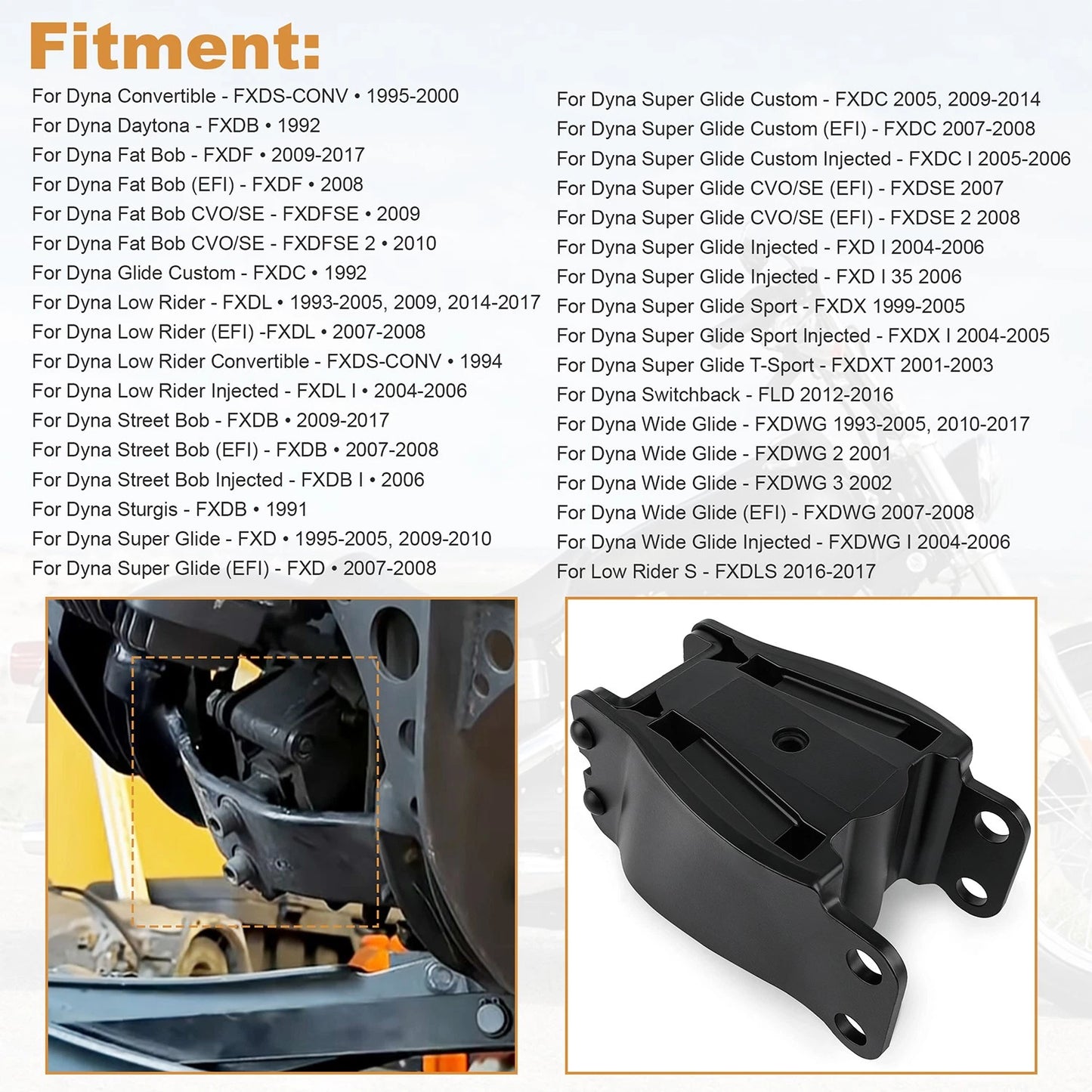 47583-90B Motor Mount Front Isolator For Harley Davidson Dyna FXD FXDWG 1991-17