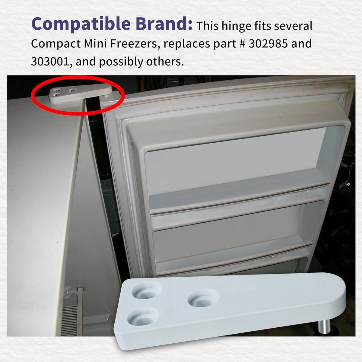 302985 & 303001 Mini Compact Freezer Top Hinge Compatible with Kenmore...
