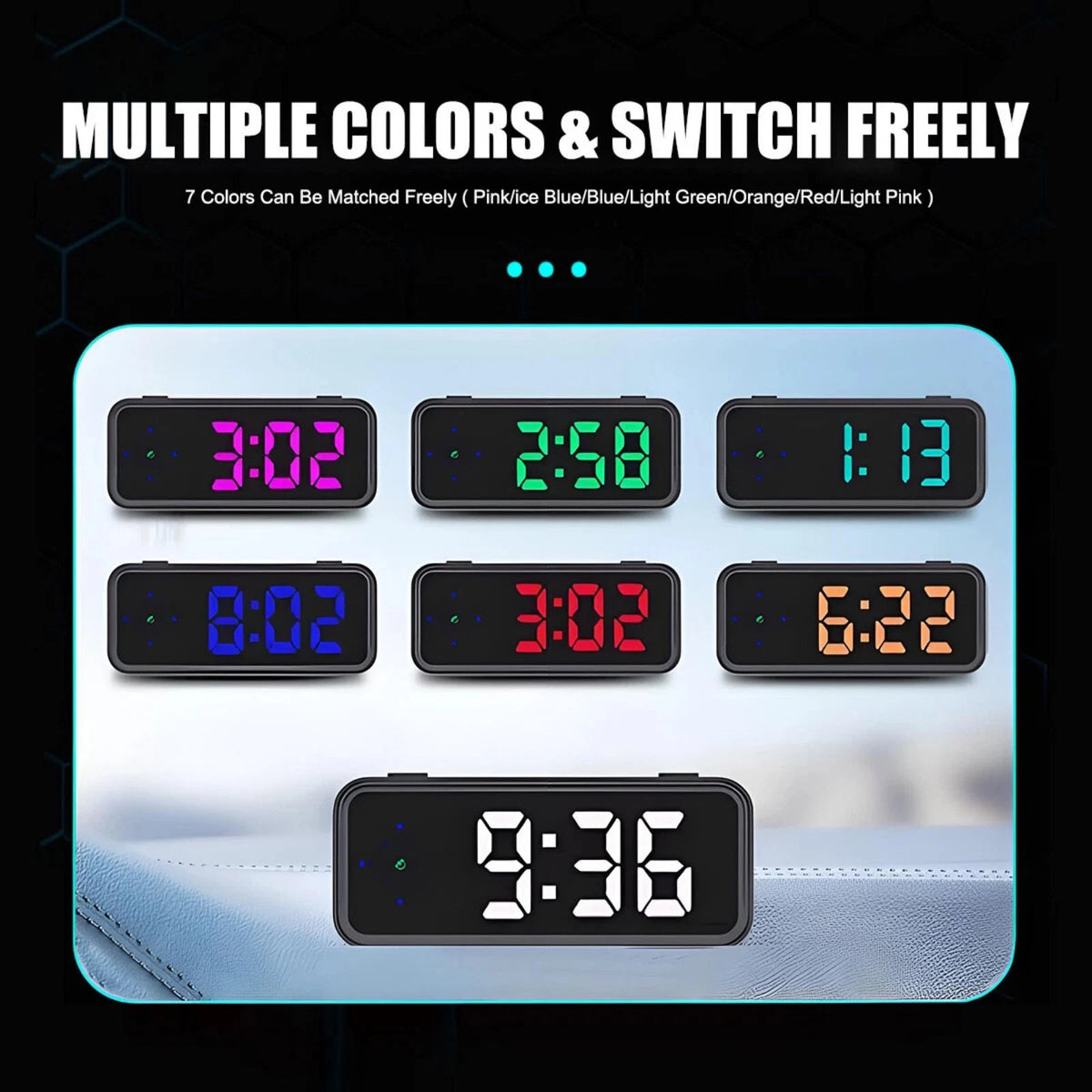 Mini GPS Car HUD Head Up Display Digital Speedometer With Compass Clock MPH/KMH