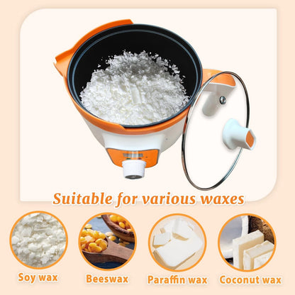 Ksedcon Digital Wax Melter for Candle Making, 1.5L wax melting pot, orange