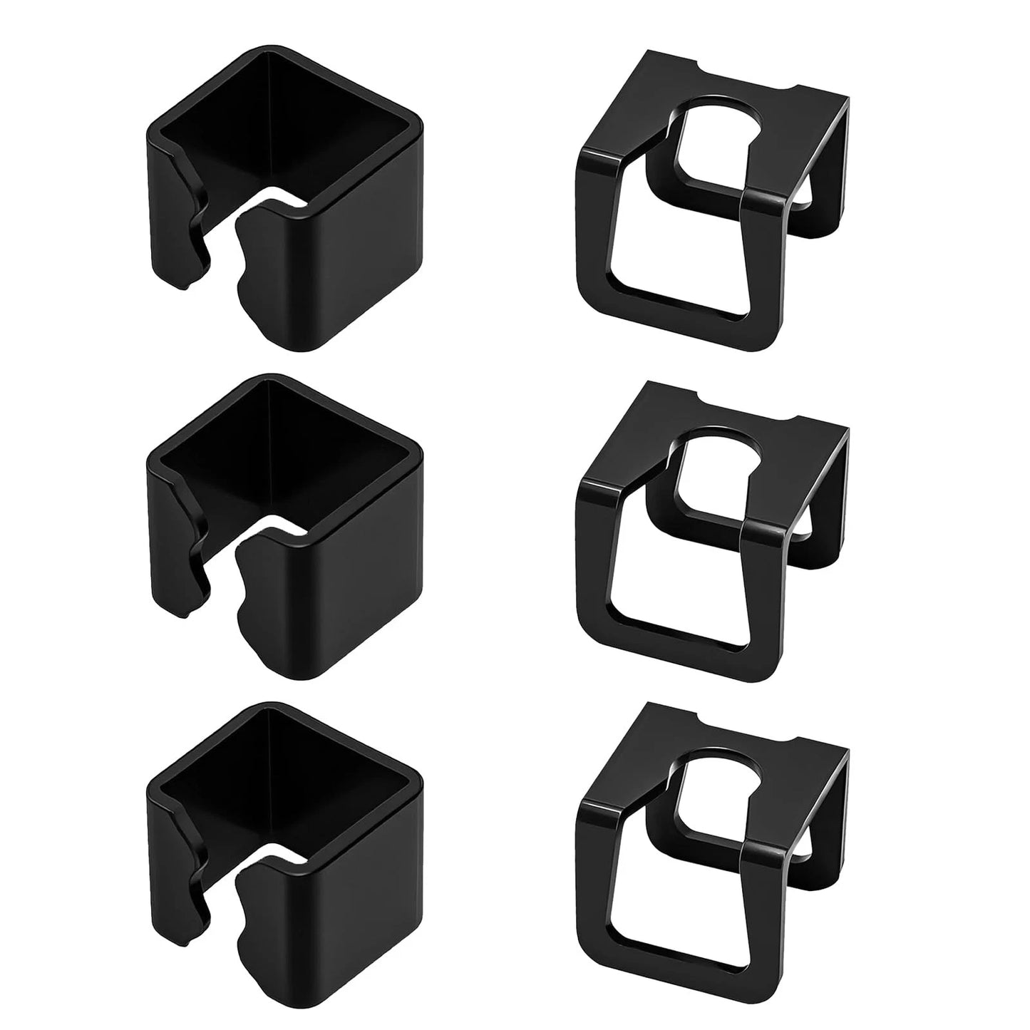 6 Pieces Jack Hoop Claw Clamp Clips, 6mm & 8mm 2T Horizontal Car Floor Black