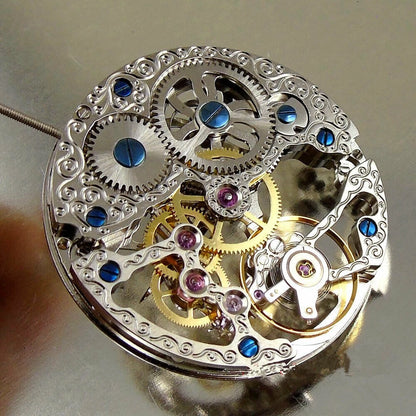 17 Jewels Hollow Manual Mechanical Watch Movement Small Seconds @ 6 For ETA 6498