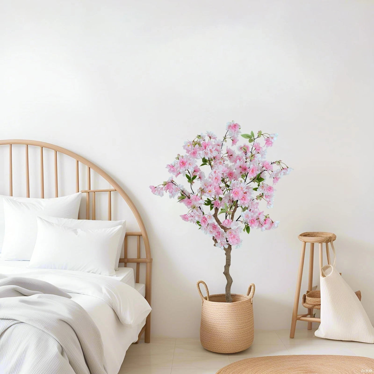 4FT Artificial Cherry Blossom Tree, Lifelike Pink Tree 3ft 11in,