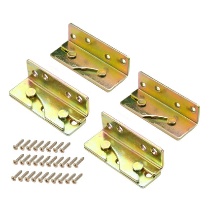 rockgoya Bed Rail Brackets, Gold-Colorful Frame Hardware, Gold-colorful