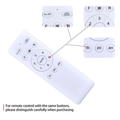 Replacement Remote Control For SHIHOT Fanbulous LEDIARY Ceiling Fans