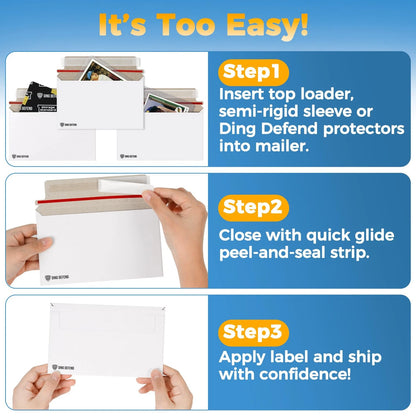 110-Pack Card Shipping Envelopes - 7 x 4.35 7 x inches, White - 110 Pack