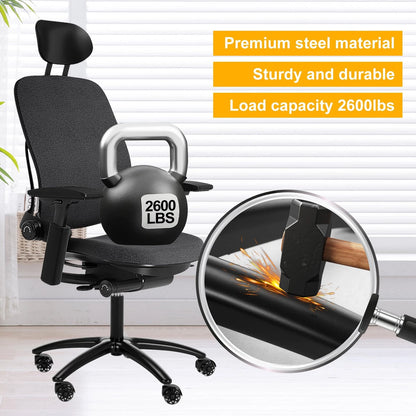 Frassie 28 Inch Office Gaming Chair Metal Base Replacement Part with 5 Black