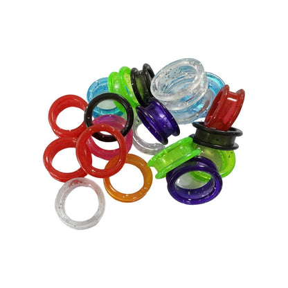 zuylikxy 80 Pcs Silicone Finger Rings for Scissors, Reusable Mixed Color