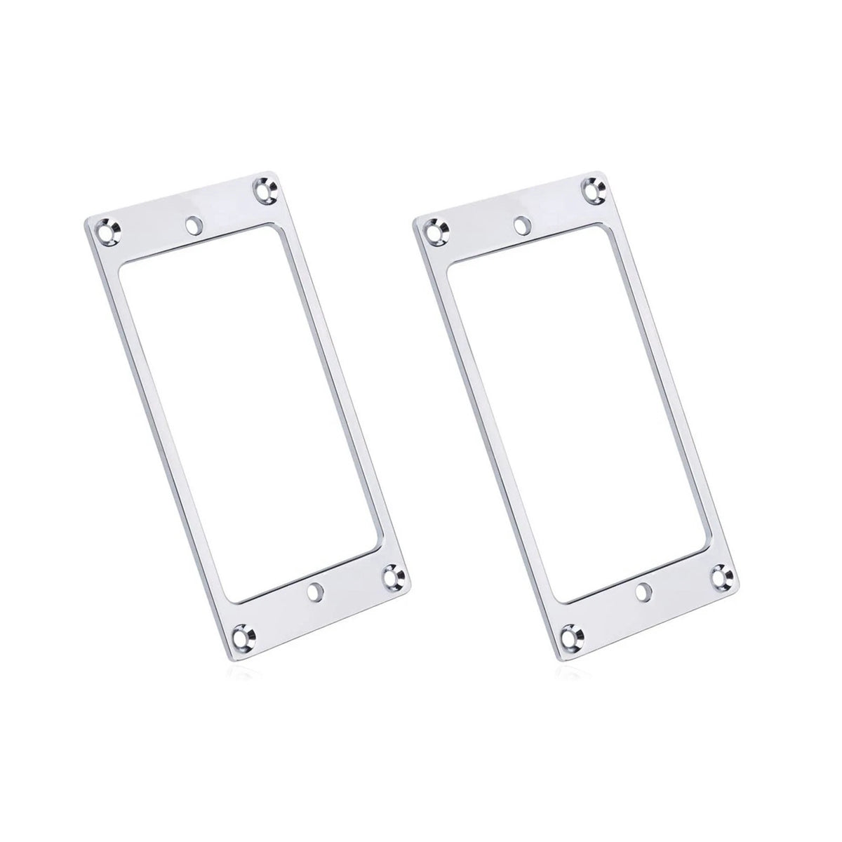 2 Pcs Silver Iron Humbucker Pickup Ring W/ Srcews For Les Paul LP Guitar Parts