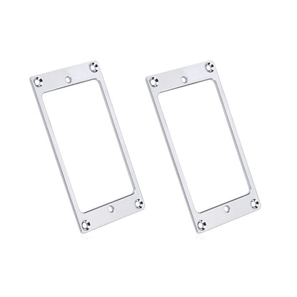 2 Pcs Silver Iron Humbucker Pickup Ring W/ Srcews For Les Paul LP Guitar Parts