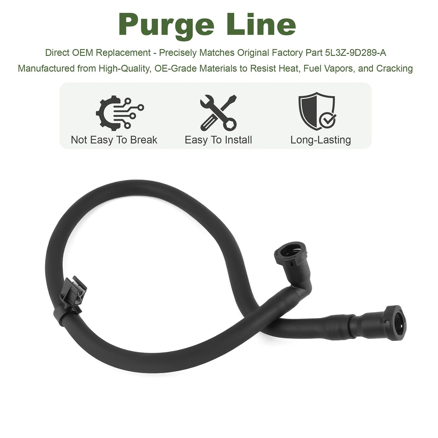 5L3Z-9D289-A Fuel Vapor Vent Tube Valve Hose Assembly for 2005-2008 F150