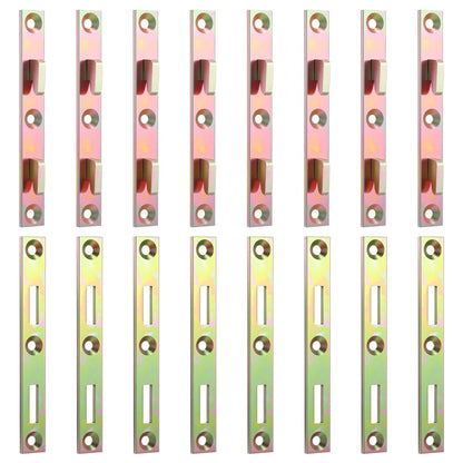 AojSup 8 Sets Metal Bed Rail Fasteners, 5 Inch Heavy Duty Gold