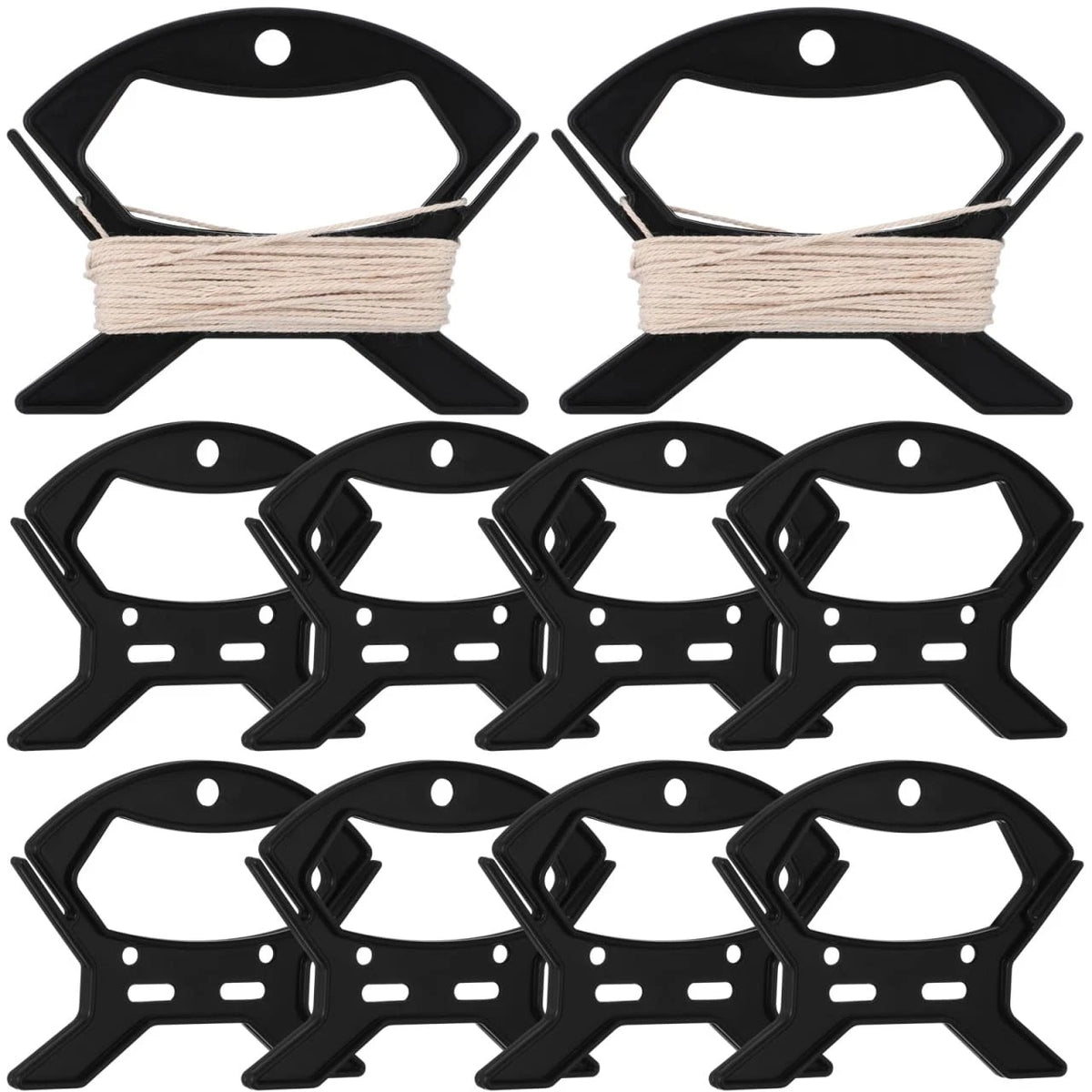 Garneck 10pcs Rope Winder: Cord Cable Organizer for 11.2x9.1cm, Black