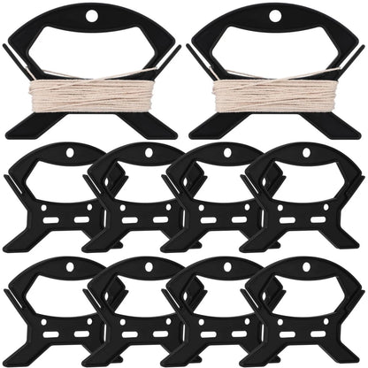 Garneck 10pcs Rope Winder: Cord Cable Organizer for 11.2x9.1cm, Black