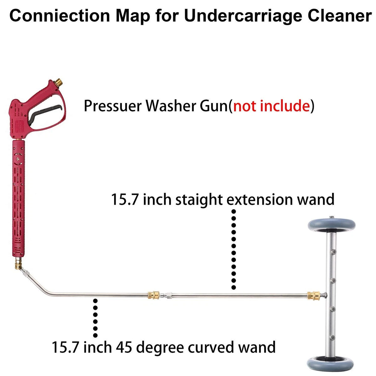 RIDGE WASHER Pressure Washer Undercarriage Cleaner, 16 16Inch, Multicolor