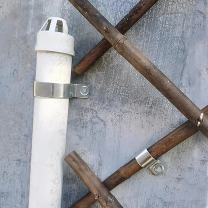 FamlTol One-Hole Mini Unilateral Pipe Clamps, Conduit 1/8"(3mm), Silver