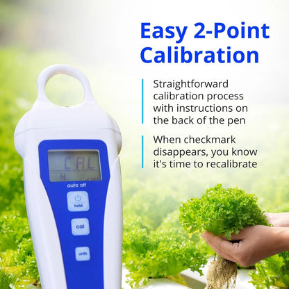 Bluelab pH Pen - ± 0.1 Accurate, Durable Double Junction 1-PACK, Blue