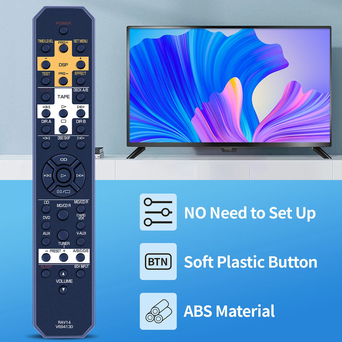 RAV14 V694130 Remote Control For Yamaha AV RX-V420RDS RXV420RDS RX-V420