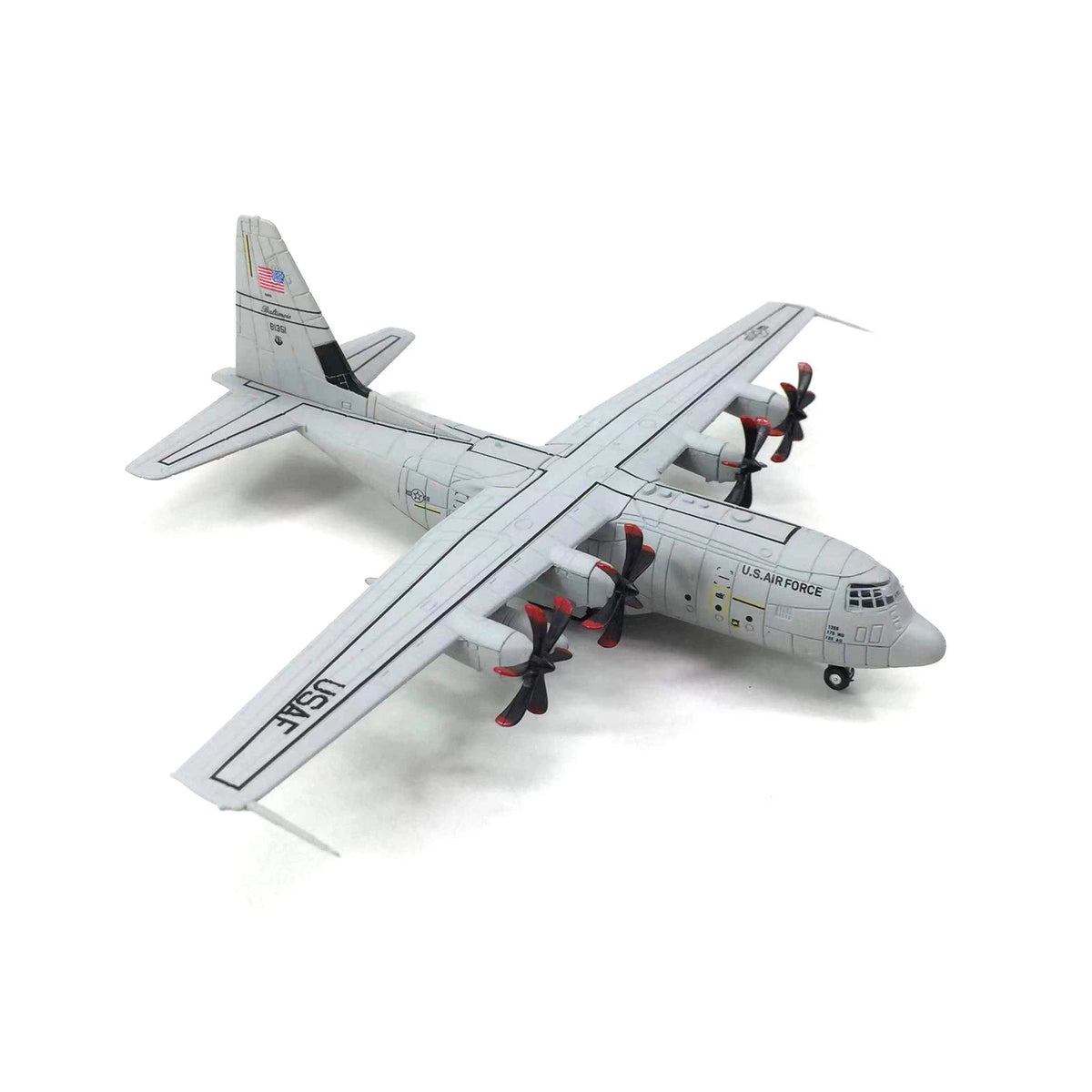 1/200 Alloy USAF C-130 Hercules Transport Aircraft  Diecast Airplane With Stand