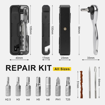 EMERK Bike Repair Tool Kit, Portable Multi with Ratchet Kit