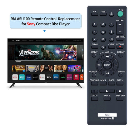 RM-ASU100 Replace Remote Control For Sony Compact Disc Player CDP-CE500 CDPCE500