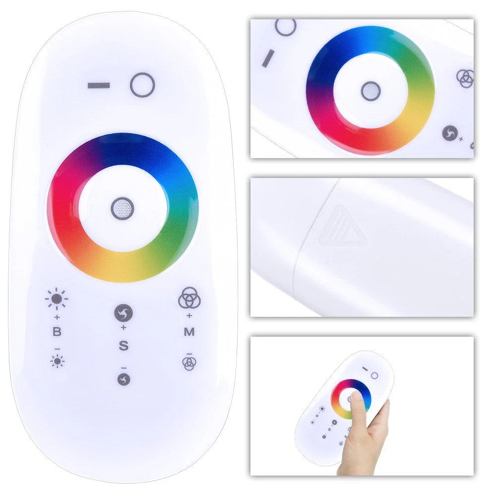 RGB LED Strip Light Remote Controller 2.4GHz RF Wireless Touch Screen DC12/24V
